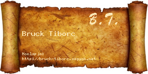 Bruck Tiborc névjegykártya